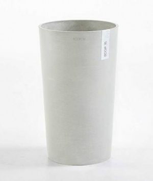 Ecopots Amsterdam poolkõrge pott, hallikasvalge, 50cm